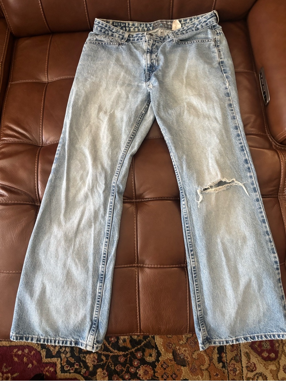 Light Blue Women's Relaxed Straight Jeans